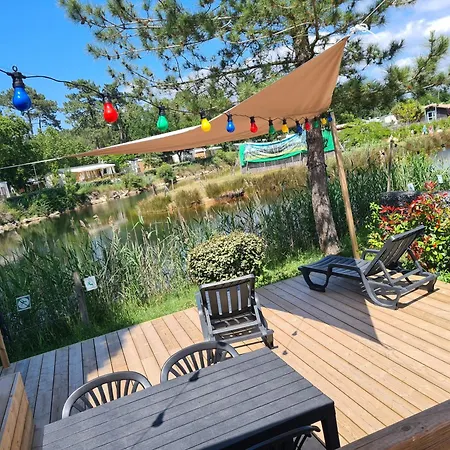 Mobil Avec Terrasse - Proche Plages Cap-ferret - 4-6 Pers 4 Etoiles Les Viviers * Lège-Cap-Ferret
