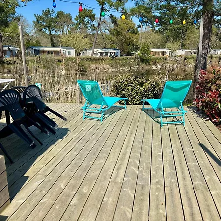 Mobil Avec Terrasse - Proche Plages Cap-ferret - 4-6 Pers 4 Etoiles Les Viviers Леж-Кап-Ферре