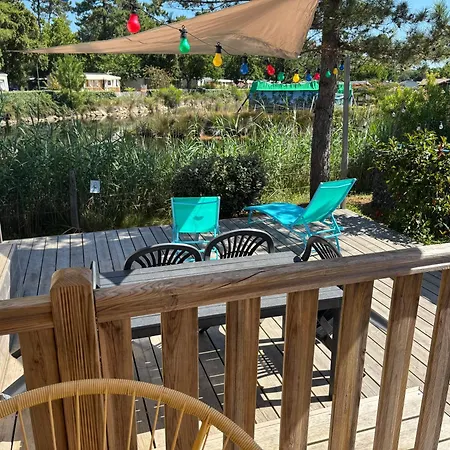 Mobil Avec Terrasse - Proche Plages Cap-ferret - 4-6 Pers 4 étoiles Les Viviers Campeggio Lège-Cap-Ferret